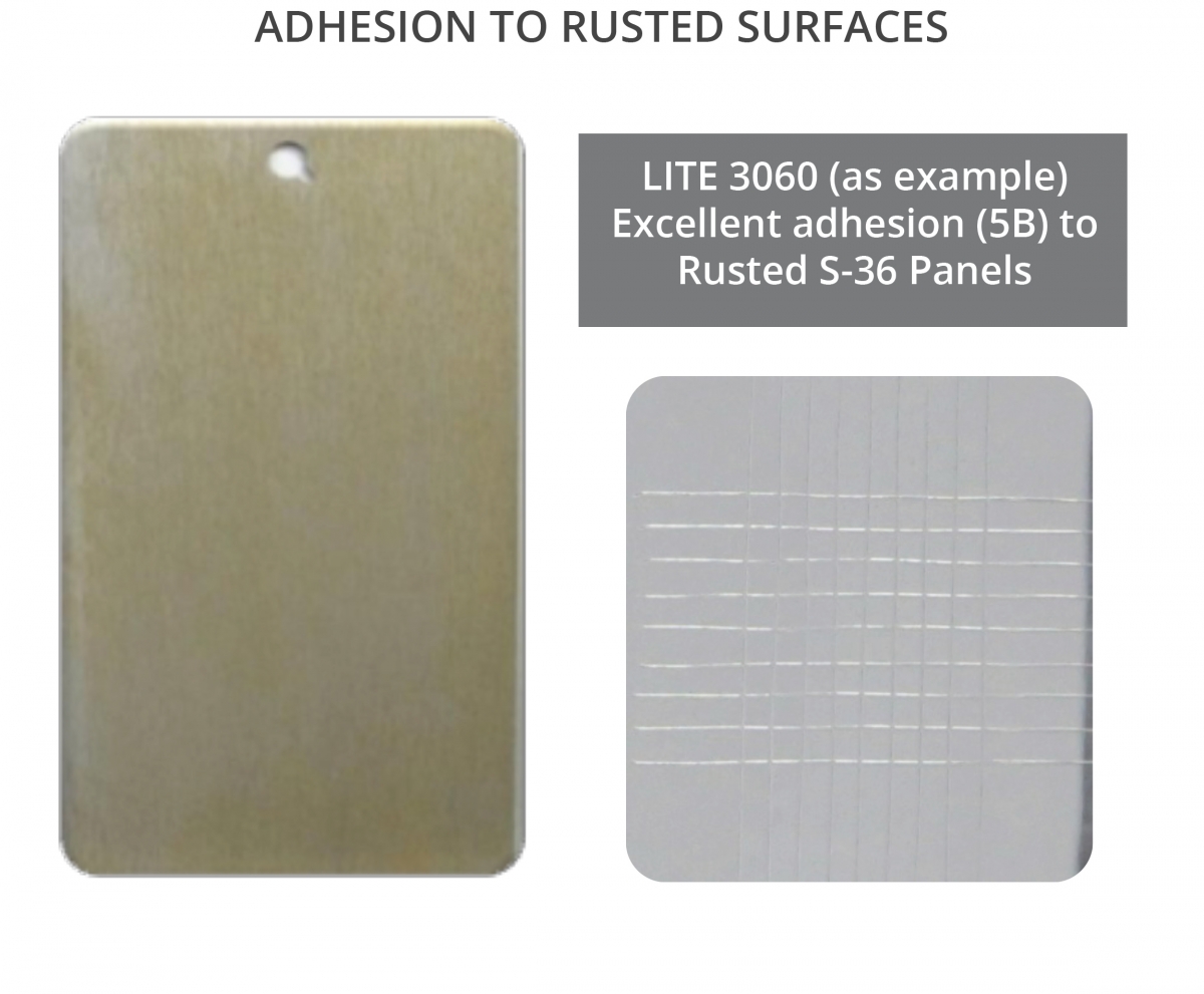 Cardolite phenalkamides show excellent adhesion to rusted substrates